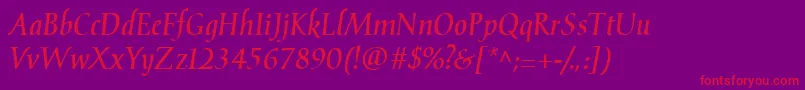 Cacsb Font – Red Fonts on Purple Background