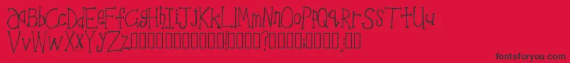 PicnicForTwo Cosy Regular Font – Black Fonts on Red Background