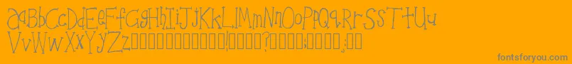 PicnicForTwo Cosy Regular Font – Gray Fonts on Orange Background