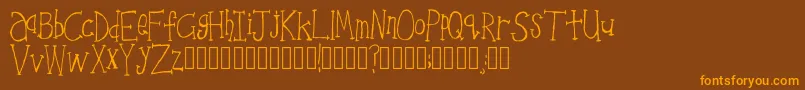 PicnicForTwo Cosy Regular Font – Orange Fonts on Brown Background