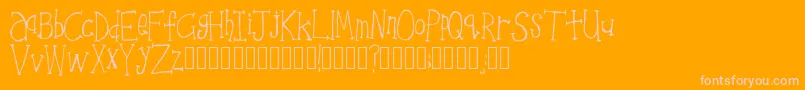 PicnicForTwo Cosy Regular-Schriftart – Rosa Schriften auf orangefarbenem Hintergrund