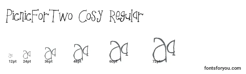 Größen der Schriftart PicnicForTwo Cosy Regular