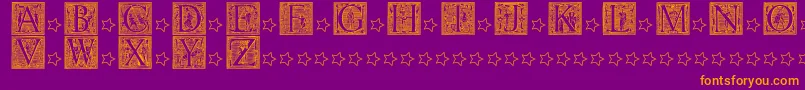 Fonte Picto Glyphs – fontes laranjas em um fundo violeta