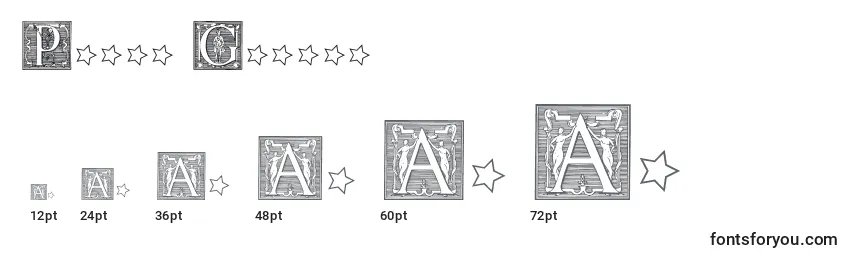 Größen der Schriftart Picto Glyphs