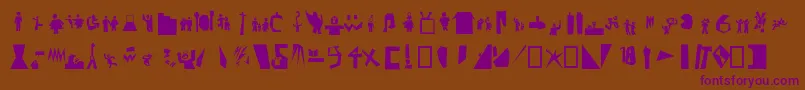 Шрифт Pictofont – фиолетовые шрифты на коричневом фоне