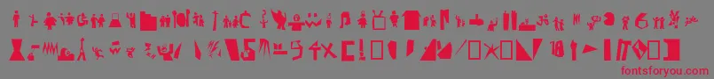 フォントPictofont – 赤い文字の灰色の背景