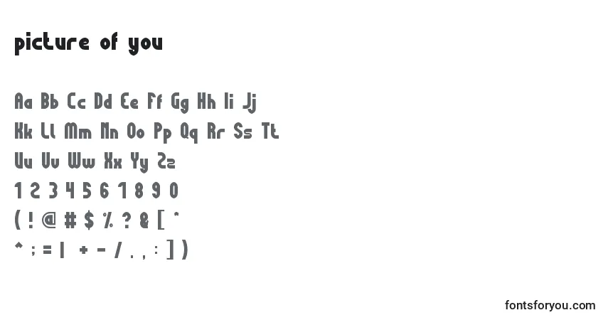 Fuente Picture of you - alfabeto, números, caracteres especiales
