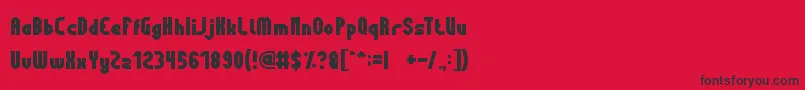picture of you Font – Black Fonts on Red Background
