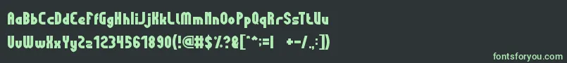 picture of you Font – Green Fonts on Black Background