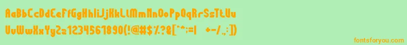 picture of you Font – Orange Fonts on Green Background