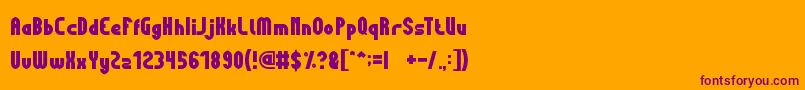 picture of you Font – Purple Fonts on Orange Background