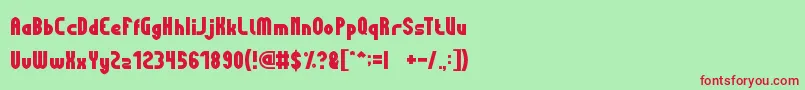 picture of you Font – Red Fonts on Green Background