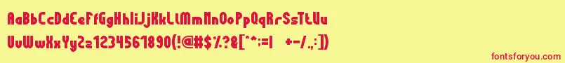 picture of you-fontti – punaiset fontit keltaisella taustalla