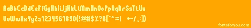 picture of you Font – Yellow Fonts on Orange Background