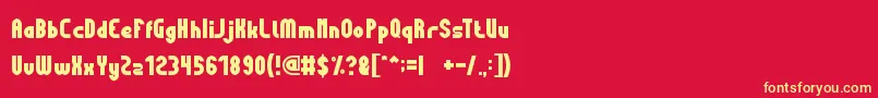 picture of you Font – Yellow Fonts on Red Background