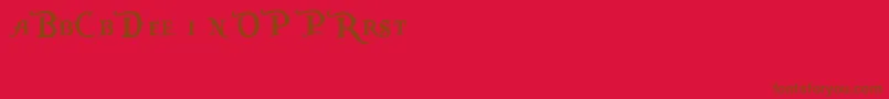 Pieces of Eight Alt Font – Brown Fonts on Red Background
