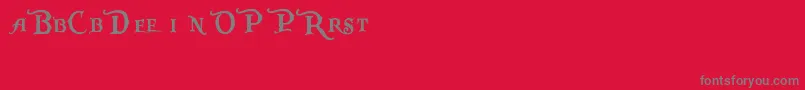 Pieces of Eight Alt Font – Gray Fonts on Red Background