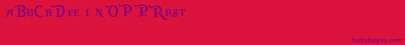 Pieces of Eight Alt Font – Purple Fonts on Red Background