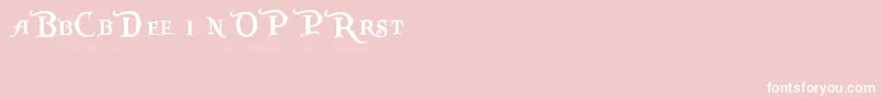 Pieces of Eight Alt Font – White Fonts on Pink Background