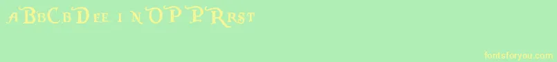 Pieces of Eight Alt Font – Yellow Fonts on Green Background