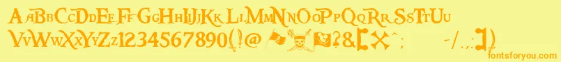 En savoir plus sur la police Pieces of Eight Police Pieces of Eight – polices orange sur fond jaune