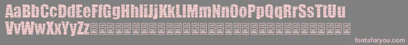 Pieces Font – Pink Fonts on Gray Background