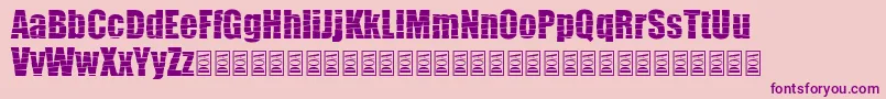 Pieces Font – Purple Fonts on Pink Background
