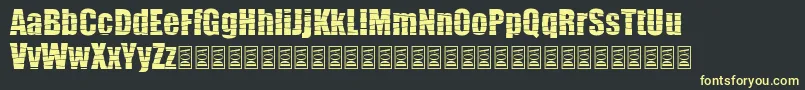Pieces Font – Yellow Fonts on Black Background