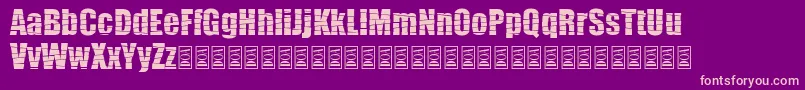 Pieces Font – Pink Fonts on Purple Background
