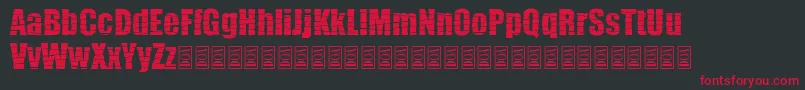 Pieces Font – Red Fonts on Black Background