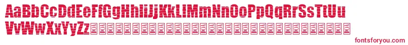 Pieces Font – Red Fonts on White Background