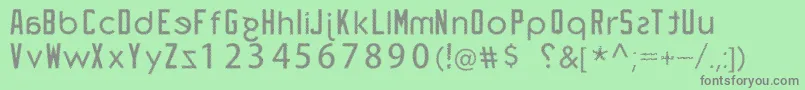 Шрифт piegusq – серые шрифты на зелёном фоне