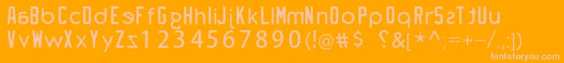 Шрифт piegusq – розовые шрифты на оранжевом фоне