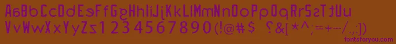 Шрифт piegusq – фиолетовые шрифты на коричневом фоне