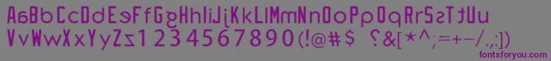 Шрифт piegusq – фиолетовые шрифты на сером фоне