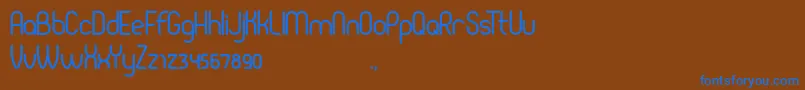 Pierce Font – Blue Fonts on Brown Background
