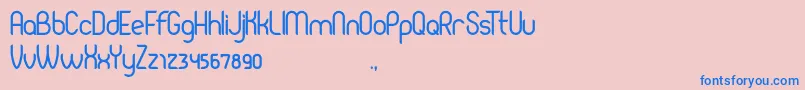 Pierce Font – Blue Fonts on Pink Background