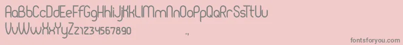 Pierce Font – Gray Fonts on Pink Background