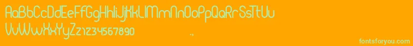 Pierce Font – Green Fonts on Orange Background