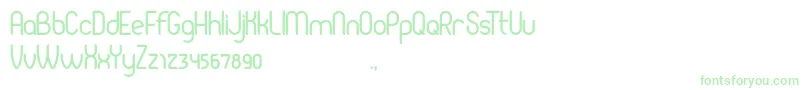 Pierce Font – Green Fonts on White Background
