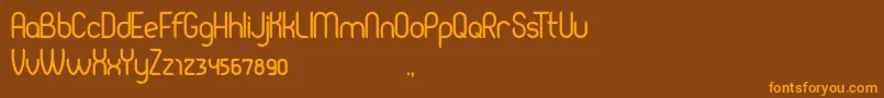 Pierce Font – Orange Fonts on Brown Background