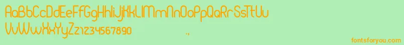 Pierce Font – Orange Fonts on Green Background