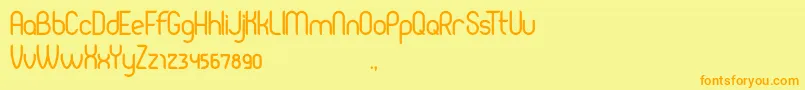 Pierce Font – Orange Fonts on Yellow Background
