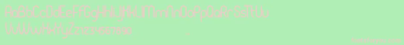 Pierce Font – Pink Fonts on Green Background