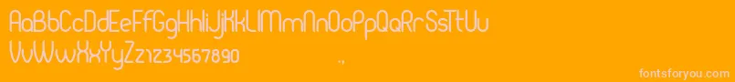 Pierce Font – Pink Fonts on Orange Background