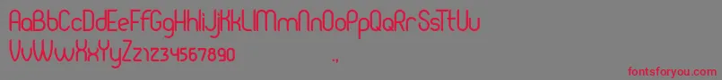 フォントPierce – 赤い文字の灰色の背景