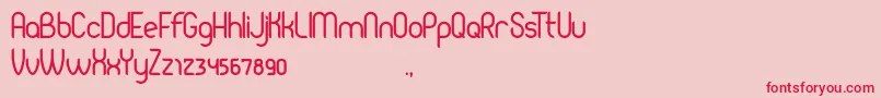 Pierce Font – Red Fonts on Pink Background