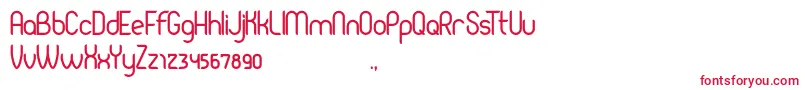 Pierce Font – Red Fonts on White Background