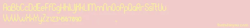 Pierce Font – Yellow Fonts on Pink Background