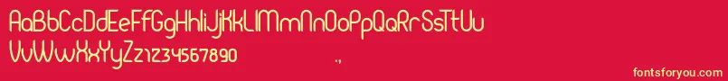 Pierce-Schriftart – Gelbe Schriften auf rotem Hintergrund
